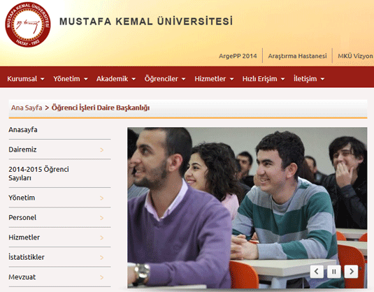 mustafa kemal universitesi ogrenci isleri dairesi baskanligi oidb